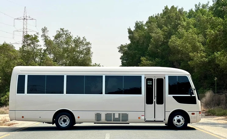 Boarding side with wide folding door